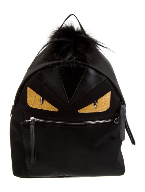 fendi monster mohawk fur trimmed|Fendi monster mohawk backpack.